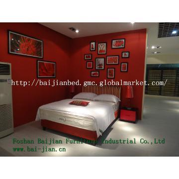 Colorful hotel  bed frame bed base fabric bedroom furniture