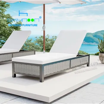 All Weather Wicker Sun Lounger for Hot Sale