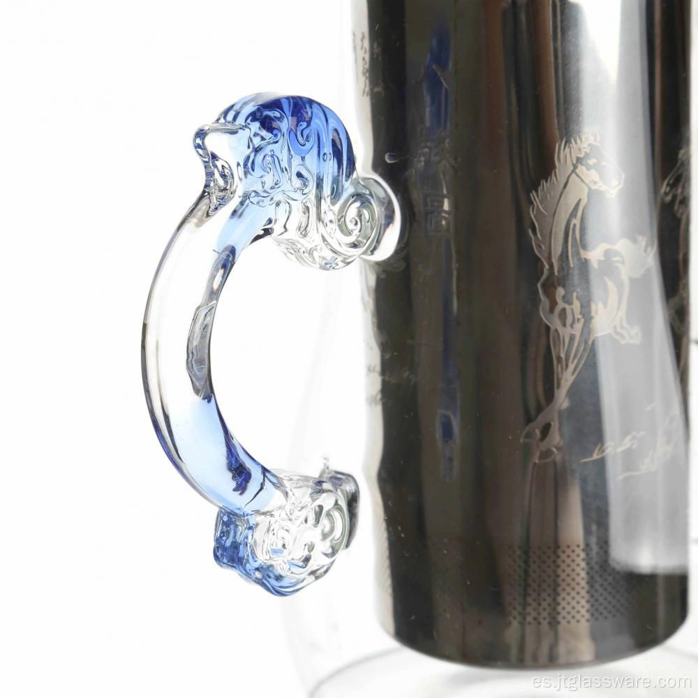 Tetera de flor de vidrio de borosilicato con mejores ventas