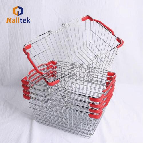 High quality retail store metal wire shopping basket