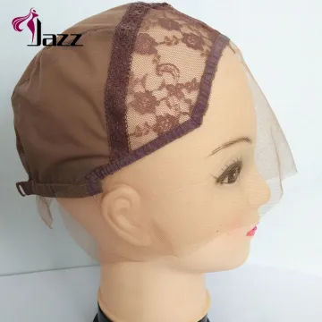 lace front wig cap with hooks for making wigs brown small medium large cap to make wig