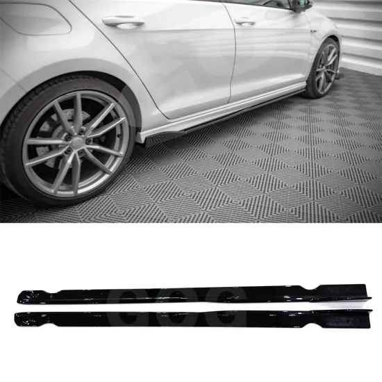 MAX Style High Quality ABS Gloss Black Car Side Skirt for VW Golf MK7 R 2014-2017
