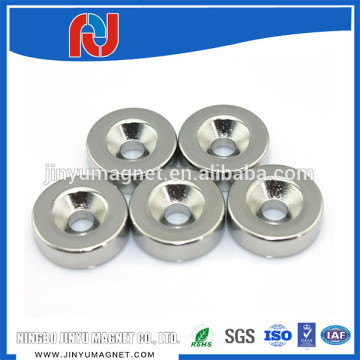 N48 countersink hole round shape neodymium custom magnet for sale