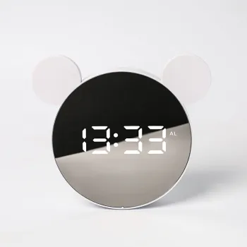 Creative LED Digital Mirror Alarm Clock with Date, Time, and Temperature