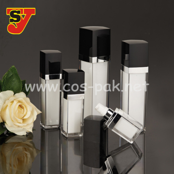 Plastic Cosmetics Packaging Lotion Bottle Black and White