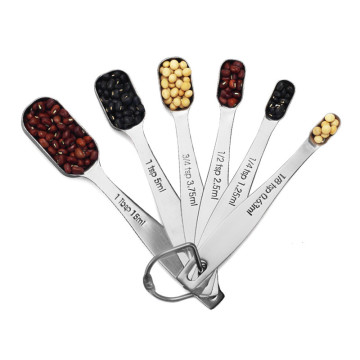 Rettangolo in acciaio inossidabile Misurare cucchiai e tazze set - Essentials da cucina e strumenti da forno