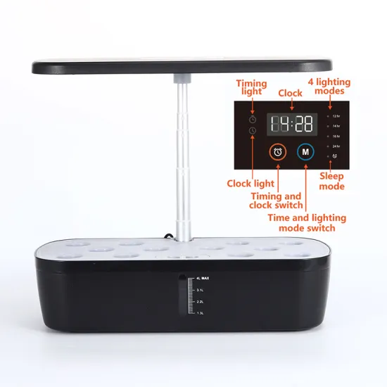 Automatic Indoor Hydroponic Vertical Herb Garden with Full Spectrum LED Grow Light