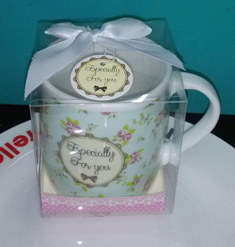 Pastoral Style South Korean Style Ceramic Mug with Flowers