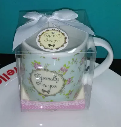 Pastoral Style South Korean Style Ceramic Mug with Flowers