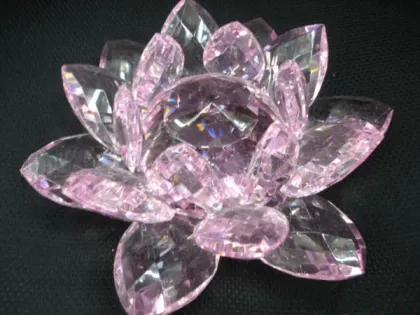 crystal glass lotus flower