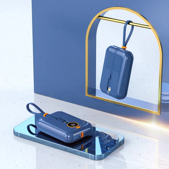 PD22.5W 10000mAh Power Bank with Fast Charging and Built-In Cables for Smartphones