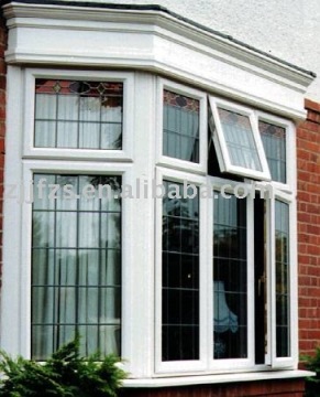 PVC Bay Window With Rectangular Leaded