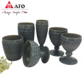 ATO Machine made Grey coloured retro wine glass