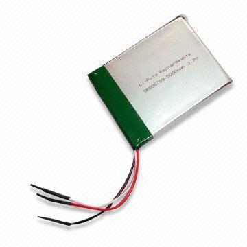 Lithium Polymer Battery with PCM, 5,000mAh High-capacity, Long Lifespan, Non-memory and Portable