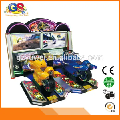 Luxury triple screens motobike racing arcades coin operated games for sale