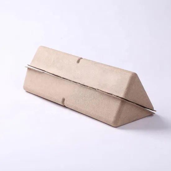 Recycled Paper Pulp Molded Triangular Shape Box Packaging