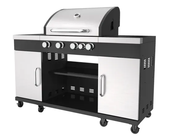 Four Burner Gas Outdoor Grills With Side Burner