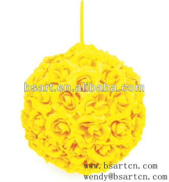 Attractive round shape yellow Valentine artificial Flowers