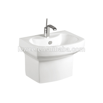 LW-505 Ceramic sanitaryware high quality hot sale wall wc half pedestal basin
