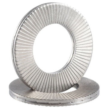 DIN 25201 Safety Wedge Washers: Two-Fold Dual Stacked Double Stack Self Locking Washers