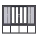 Waterproof Residential Aluminum Sliding Windows