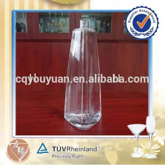 custom design spirits bottle 700ml clear glass vodka unique shaped bottles