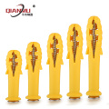 Yellow Good Quality Plastic expansion screw