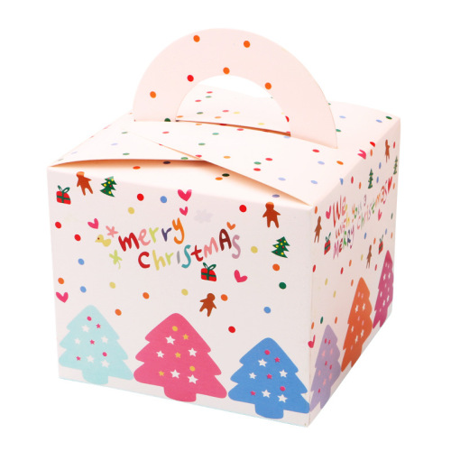 Custom Paper Small Cup Cake Boxes with Handle