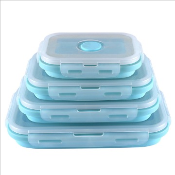 Wholesale Microwave Safe Folding Silicone Lunch Box - Classic Design for Kitchen Use