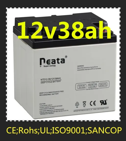 Neata battery Low Self-discharge 12v 38ah deep cycle VRLA battery / AGM standby UPS battery