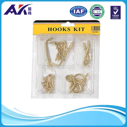 Household Hardware Assortment, Cup Hooks and Square Hooks