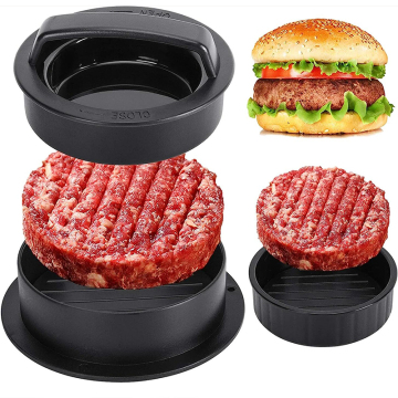 Hamburger Press Patty Maker: 3-in-1 Non-Stick Meat & Veggie Burger Mold