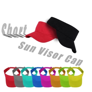 Custom Logo Cotton Sun Visor Cap with Adjustable Magic Tape Tie