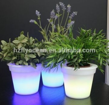 FO-9504 LED garden Flower Pot with plastic material supplier