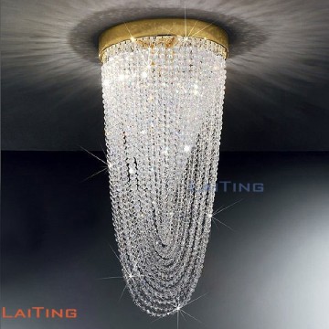 Contemporary odeon crystal rain drop chandelier lamps