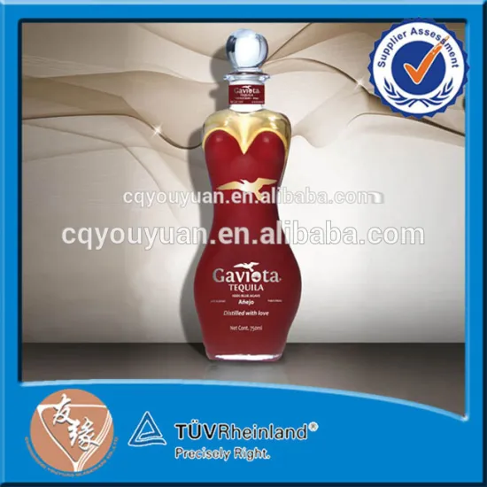 Machine Made High Flint 750ML Liquor Bottles Vodka Glass Bottle Antique Glass Bottles