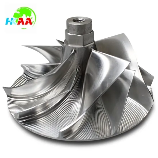 TS16949 standard 5-axis simultaneous motion aluminum / stainless steel /titanium compressor wheel impeller