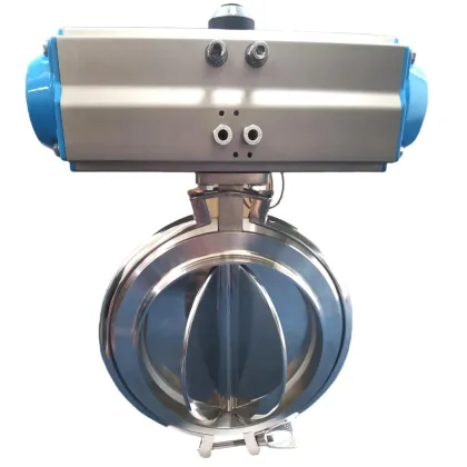 DN250 Food Grade Sanitary Manual Powder Butterfly Valve Stainless Steel Gripple Handle