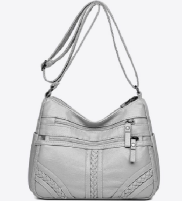 Woven shoulder crossbody bag