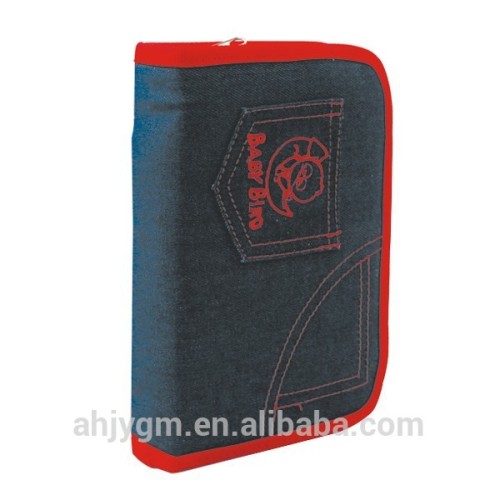 Fancy Design Jean Pencil Bag with Stationery Set/jean pencil case