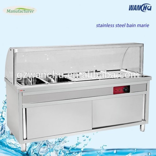 Stainless Steel Food Warmer Cabinet/Electric Stainless Steel Food Warmer Bain Marie Cabinet Showcase