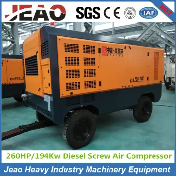 260HP 18bar Diesel Engine Portable Screw Air Compressor for Mining