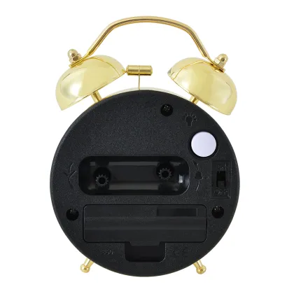 3" Electroplated Twin Bell Alarm Clock Gold Silver