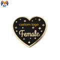 Gold Color Custom Round Club Badge Pin