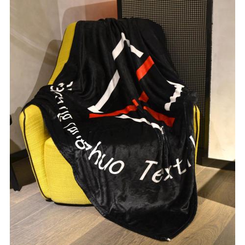 customized print soft flannel fleece trow blanket