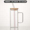 Botella de agua de vidrio de borosilicato alto personalizable