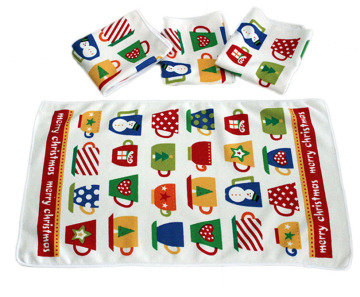 Christmas Kitchen Tea Towel Microfiber Printed