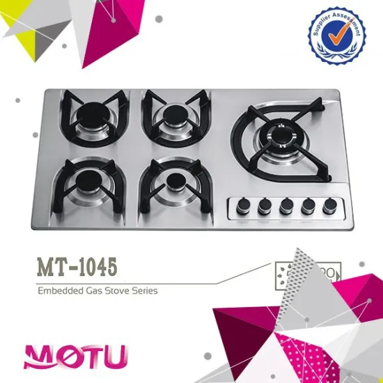 Mordern design glass panel electric cooker with 5 burner