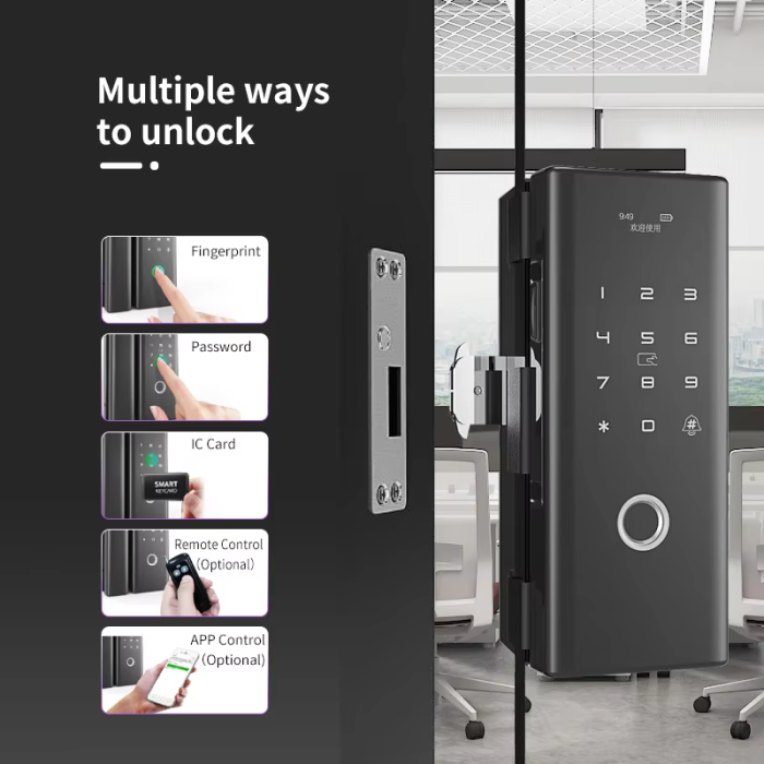 Smart Ttlock Electronic Glass Door Lock для офиса
