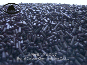 Columnar activated carbon for solvent recovery